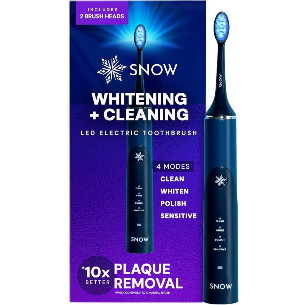 image:imageSNOW LED Electric Toothbrush Gen 2  Rechargeable Electronic Brush for Adults  Sonic Technology wLED Light Whitening amp Cleaning Powered for Oral Routine Coastal Sunset Pink Gen2Polar Blue