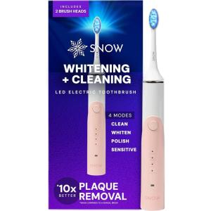 SNOW LED Electric Toothbrush Gen 2 – Rechargeable Electronic Brush for Adults – Sonic Technology w/LED Light Whitening & Cleaning Powered for Oral Routine Coastal Sunset Pink Gen2(Coastal Sunset Pink)