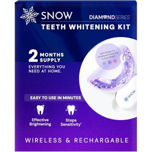 Snow Teeth Whitening Kit – Snow Teeth Whitening Serum and LED Mouthpiece Whitener, Formulated with Hydroxyapatite, Good for 2 Months – Wireless Kit with 1 Wand