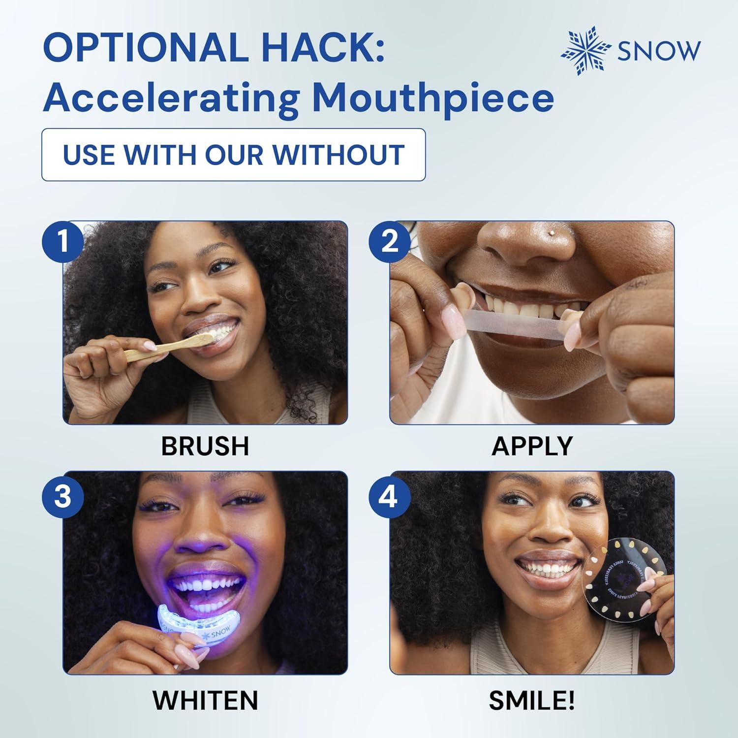 image:imageSNOW Diamond Dissolving Teeth Whitening Strips Gentle amp Enamel Safe White Strips for Teeth Whitening atHome Dental Hygiene amp Tooth Care with Hydroxyapatite 42 Ct42 Count Pack of 1