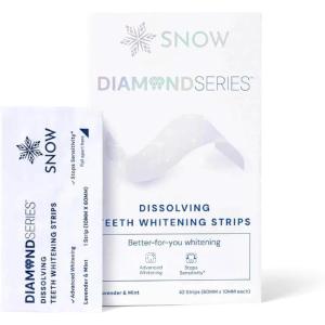 SNOW Diamond Dissolving Teeth Whitening Strips – Gentle & Enamel Safe White Strips for Teeth Whitening, at-Home Dental Hygiene & Tooth Care with Hydroxyapatite – 42 Ct(42 Count (Pack of 1))