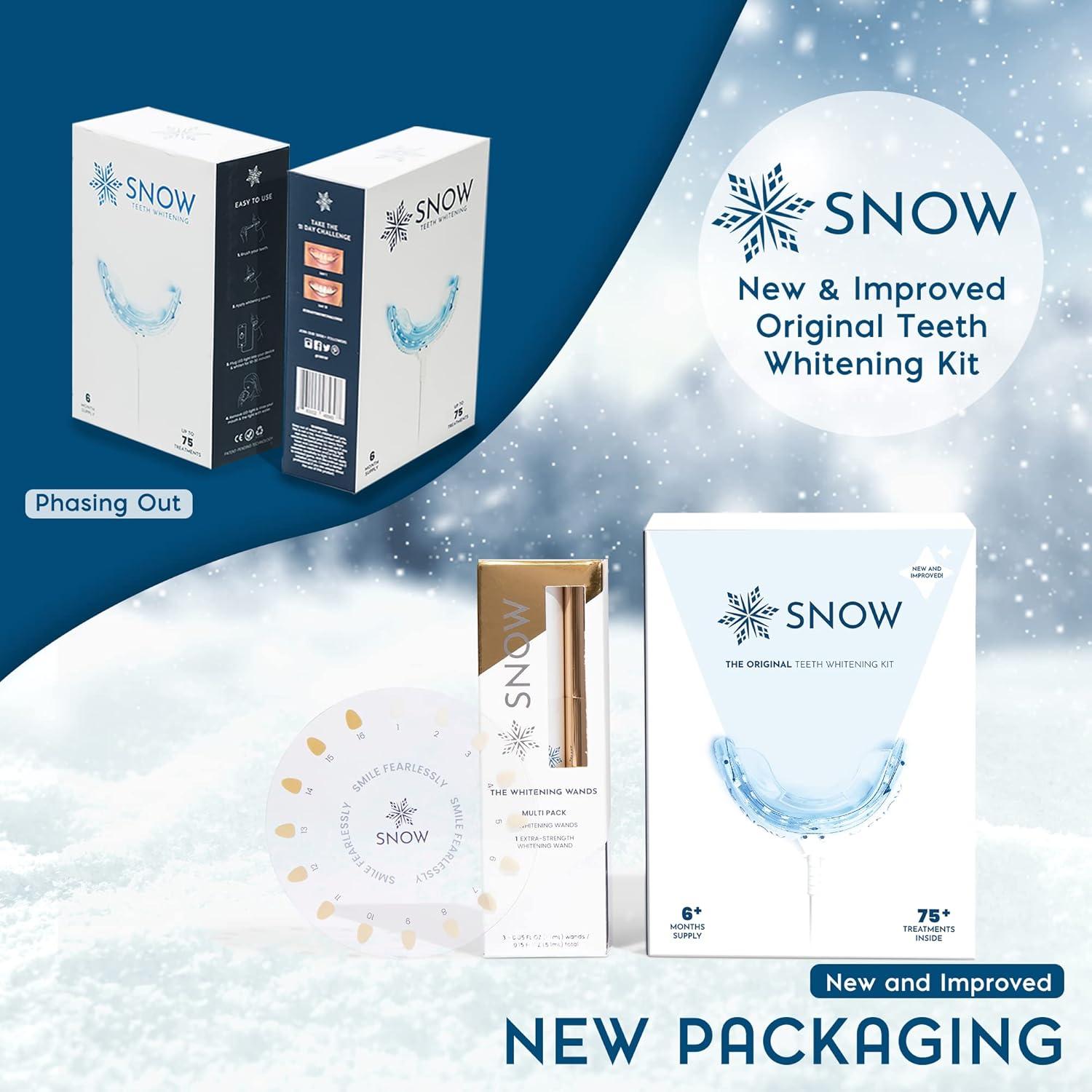 image:imageSnow Teeth Whitening Kit Snow Teeth Whitening Serum and LED Mouthpiece Whitener Formulated with Hydroxyapatite Good for 2 Months Wired Kit with 1 WandDiamond Wired 3 Wand