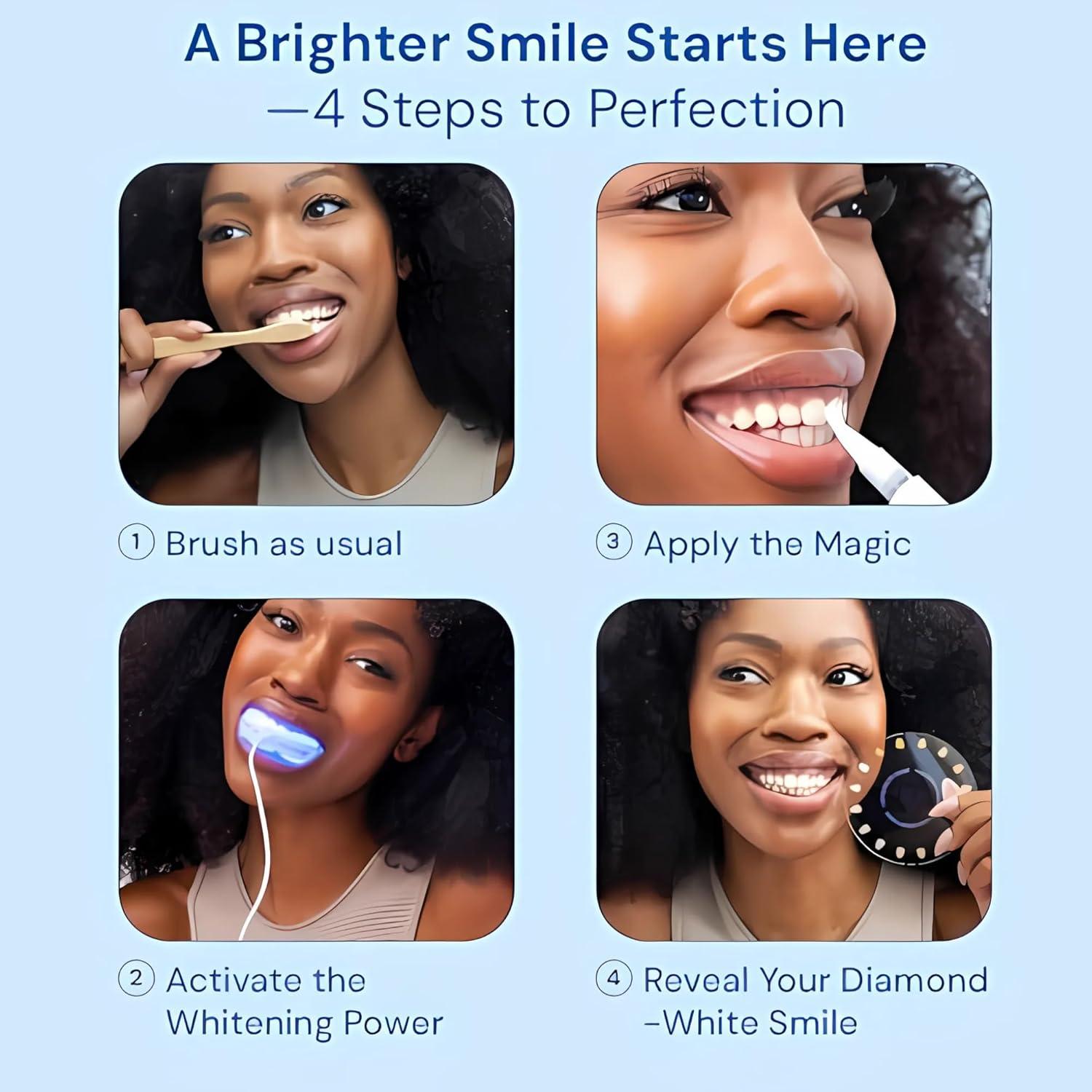 image:imageSnow Teeth Whitening Kit Snow Teeth Whitening Serum and LED Mouthpiece Whitener Formulated with Hydroxyapatite Good for 2 Months Wired Kit with 1 WandDiamond Wired 1 Wand