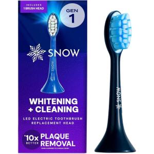 Snow Replacement Head for LED Electric Toothbrush – Replacement Head with Soft Bristles – Blue LED Light & Sonic Technology for Whitening Teeth – Easy Replacement Heads for Rechargeable Toothbrush