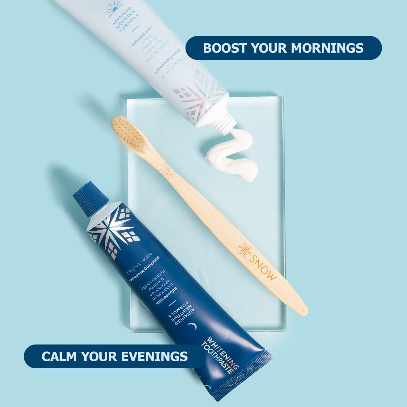 image:imageSnow Infusions Whitening Toothpaste Advanced Morning Formula with Hydroxyapatite CoQ10 Vitamins B12 and B6 for Daily Teeth Care Teeth Whitening Toothpaste AdvancedRefreshing Mint