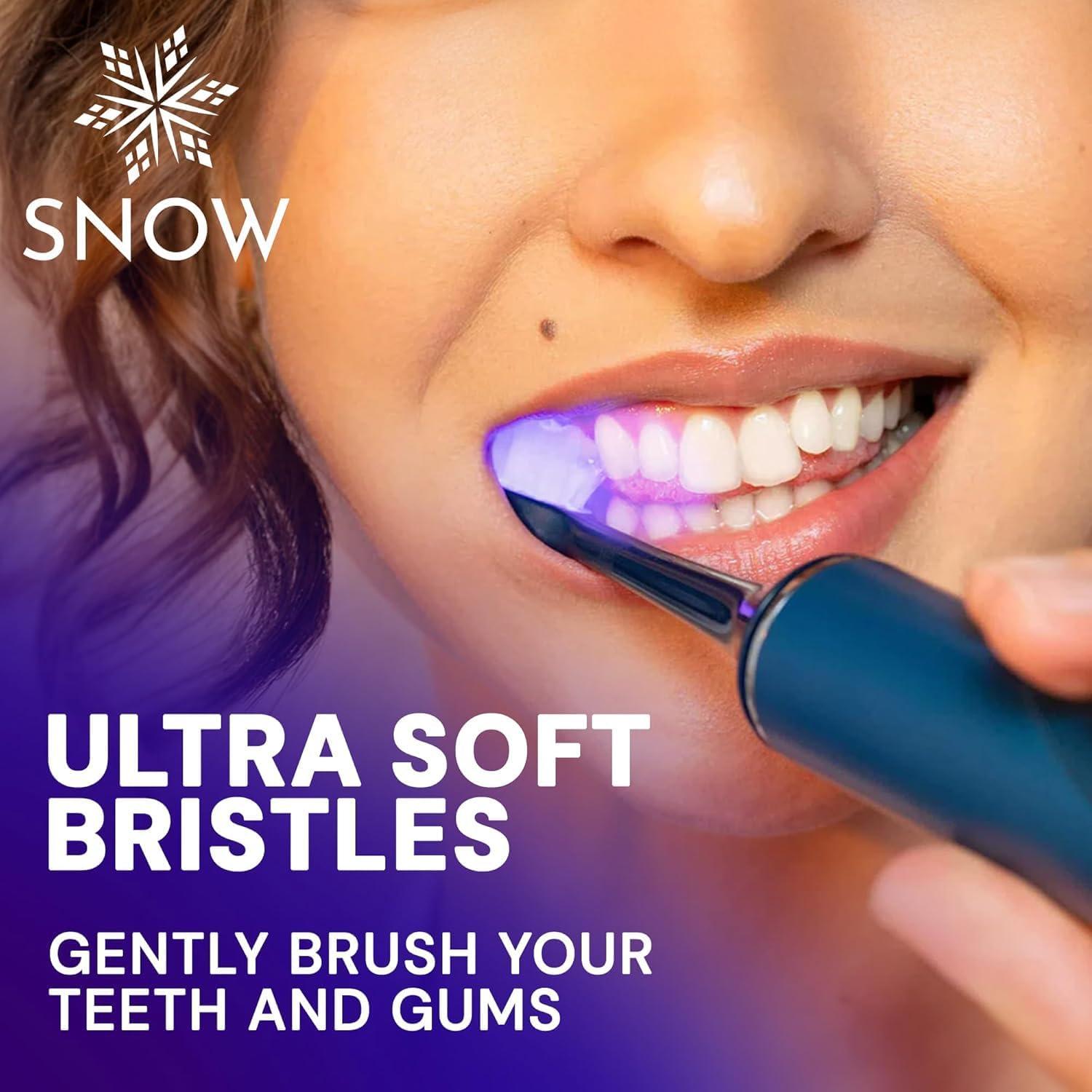 image:imageSNOW Gen 2 Electric Toothbrush Replacement Head Refillable Soft Brush Heads with Blue LED Light amp Sonic Cleaning Technology Gentle Soft Sonic Brush Heads for Whitening amp Sensitive Teeth Blue