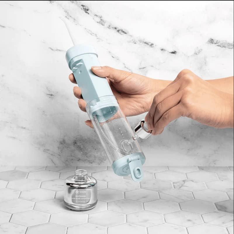 image:imageSNOW Whitening Water Flosser Rechargeable Water Flosser with Multiple Power Modes TravelFriendly amp Antibacterial Water Flosser for Teeth amp Mouth Collapsible amp Portable Tool for Oral Health