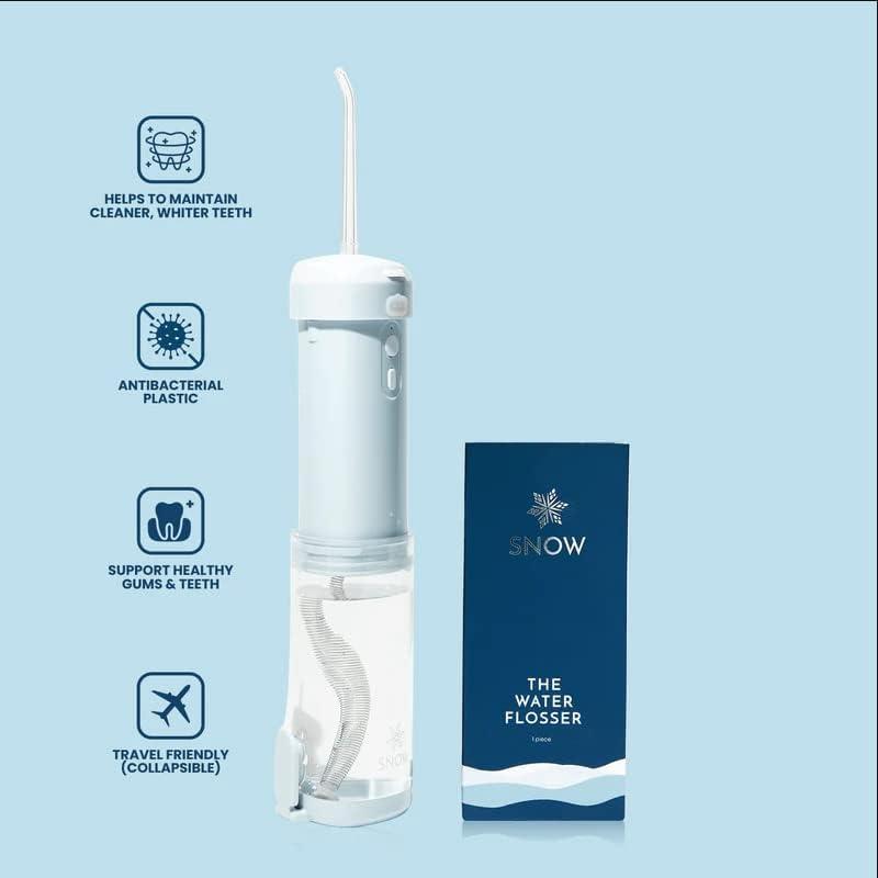 image:imageSNOW Whitening Water Flosser Rechargeable Water Flosser with Multiple Power Modes TravelFriendly amp Antibacterial Water Flosser for Teeth amp Mouth Collapsible amp Portable Tool for Oral Health