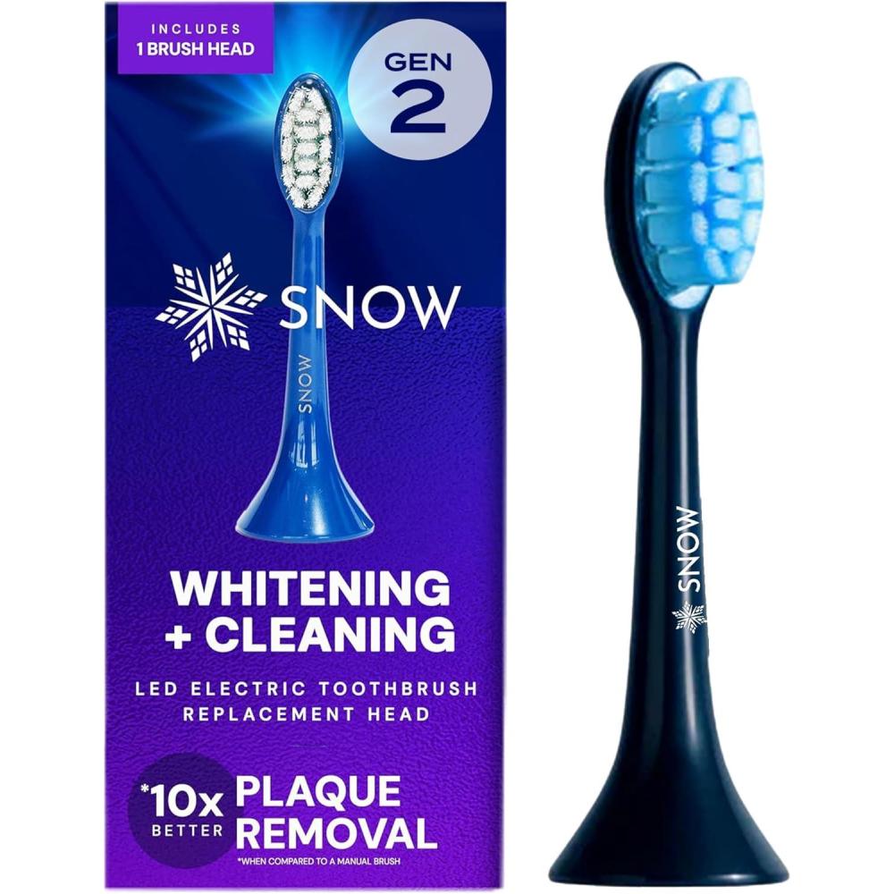 image:imageSNOW Gen 2 Electric Toothbrush Replacement Head Refillable Soft Brush Heads with Blue LED Light amp Sonic Cleaning Technology  Gentle Soft Sonic Brush Heads for Whitening amp Sensitive Teeth Blue